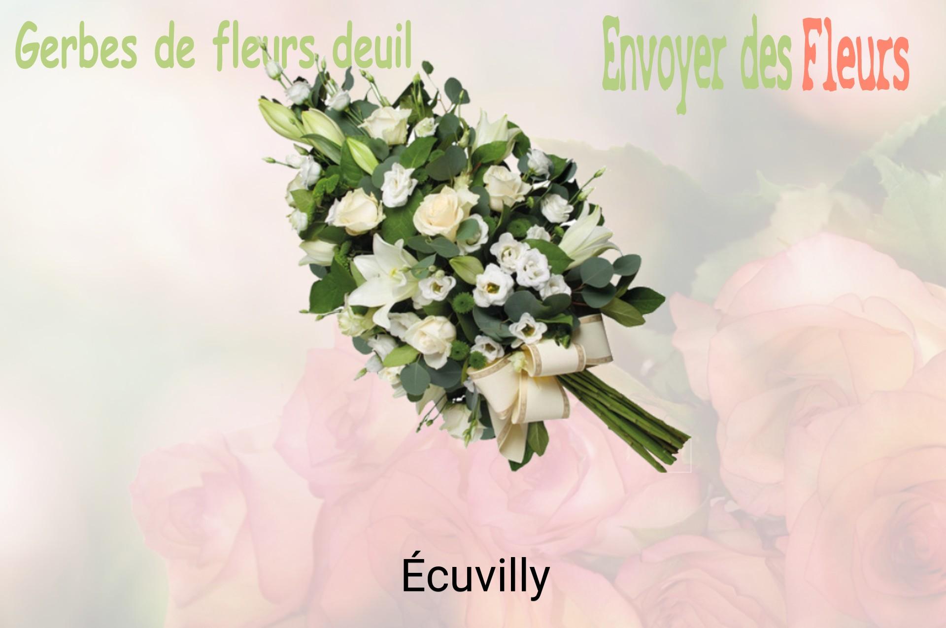Gerbe de fleurs de deuil livrée à Écuvilly
